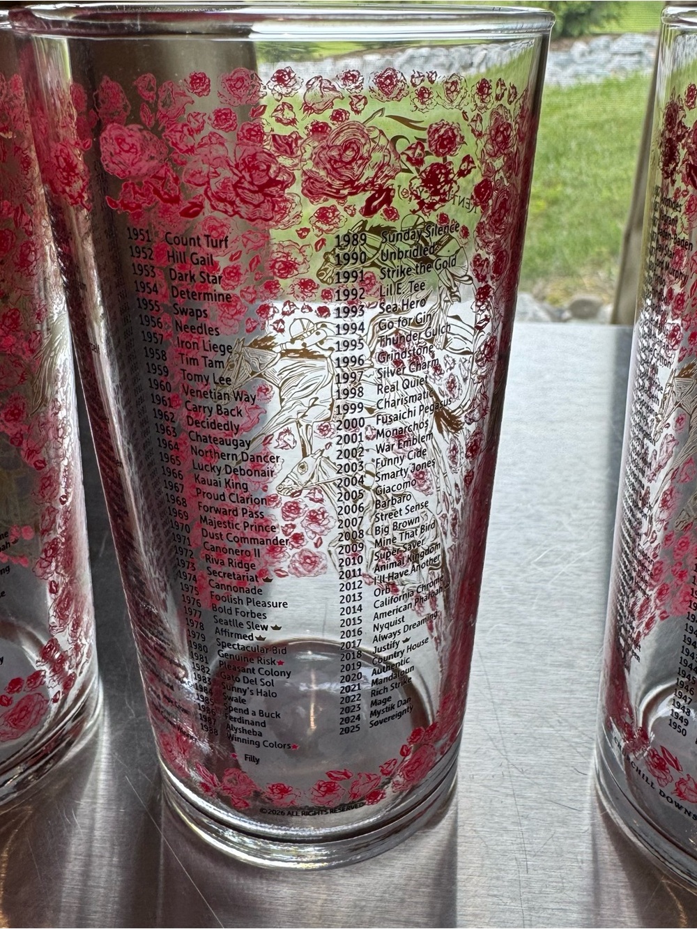 Official Kentucky Derby 152 Mint Julep Glasses 12 oz 4 Pack New in Box - Picture 5 of 9